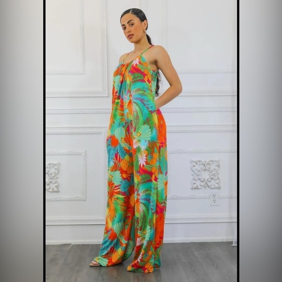 Tropical Multicolor Jumpsuit - Picture 2 of 3